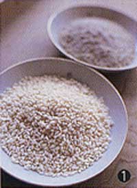 原料のもち米と大麦麦芽